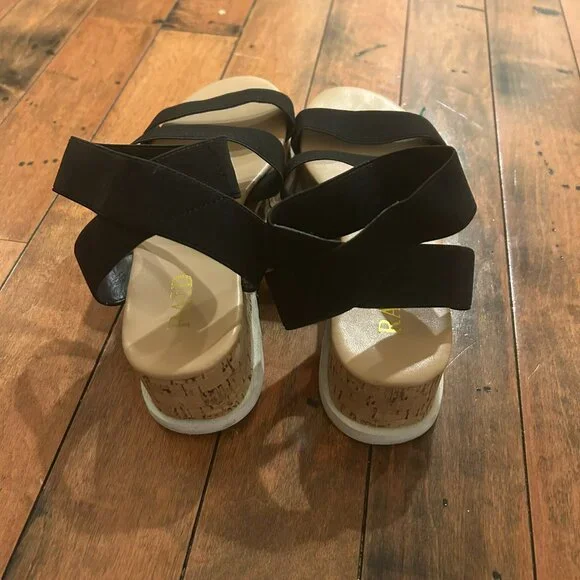 Lulu’s Rico Black Flatform Slide Sandals – Size 8 - Picture 5 of 6